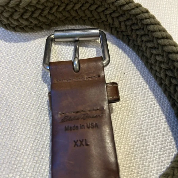 Eddie Bauer olive green braided belt XXL - Picture 4 of 4